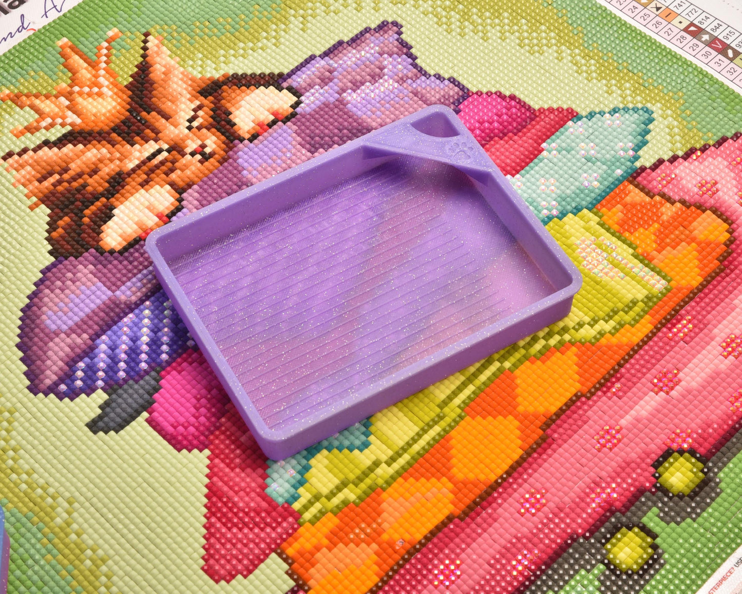 Neon Disco Pink/Blue Translucent Sparkle - TOWER SPECIAL EDITION - Cat-Proof Diamond Painting Tray with Lid