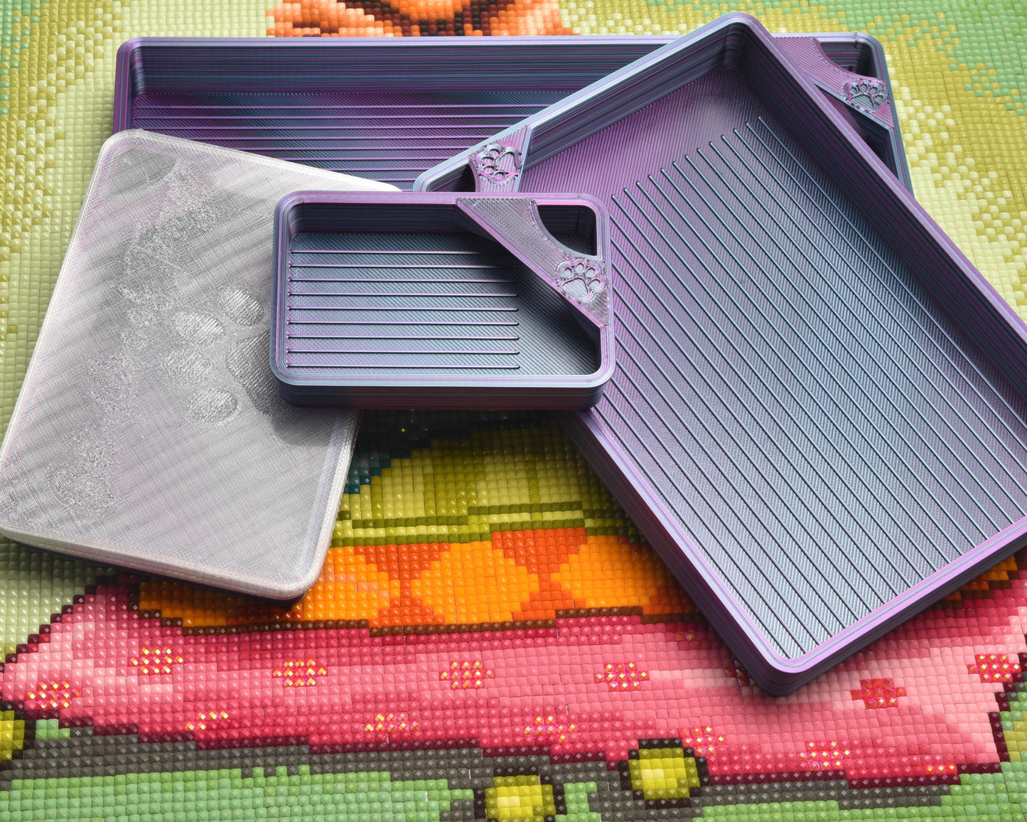 Quantum Flux - GRIDDED SPECIAL EDITION - Cat-Proof Diamond Painting Tray with Lid