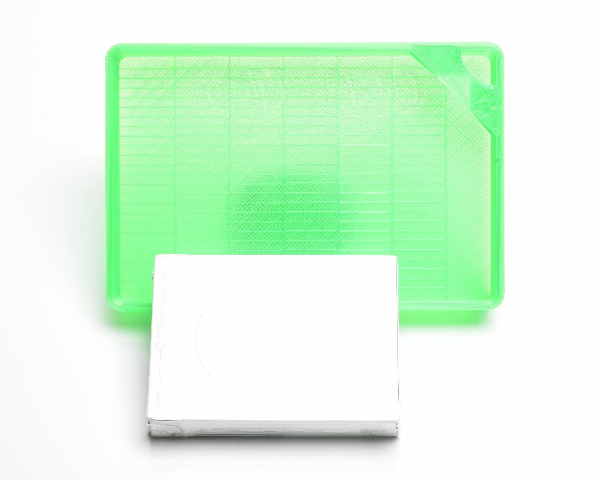 GRIDDED! Bright Green Translucent- NEW PRODUCT - Cat-Proof Diamond Painting Tray with Lid