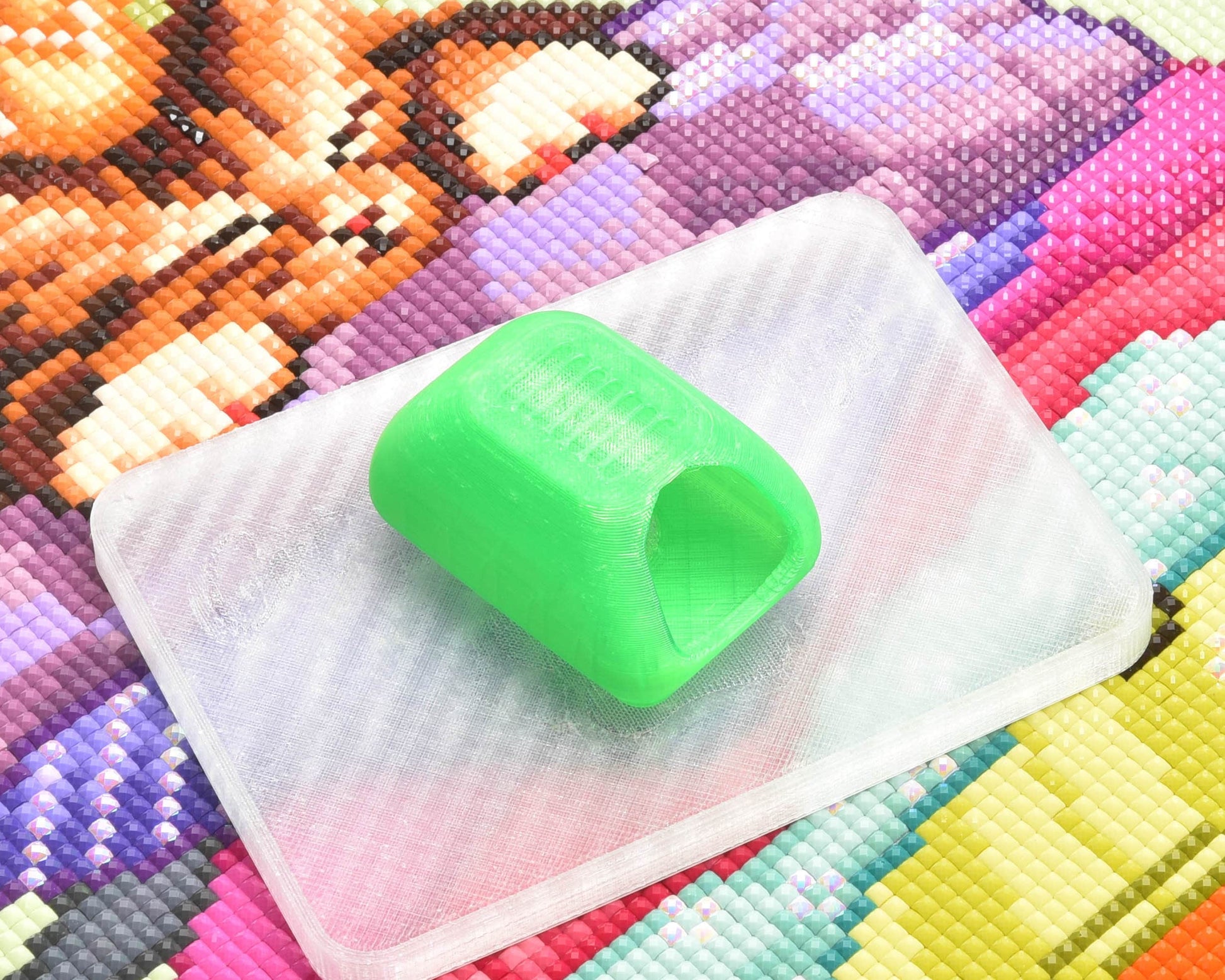 NEW! Litter Box Drill Collector & Cover Minder - Bright Green TRANSLUCENT