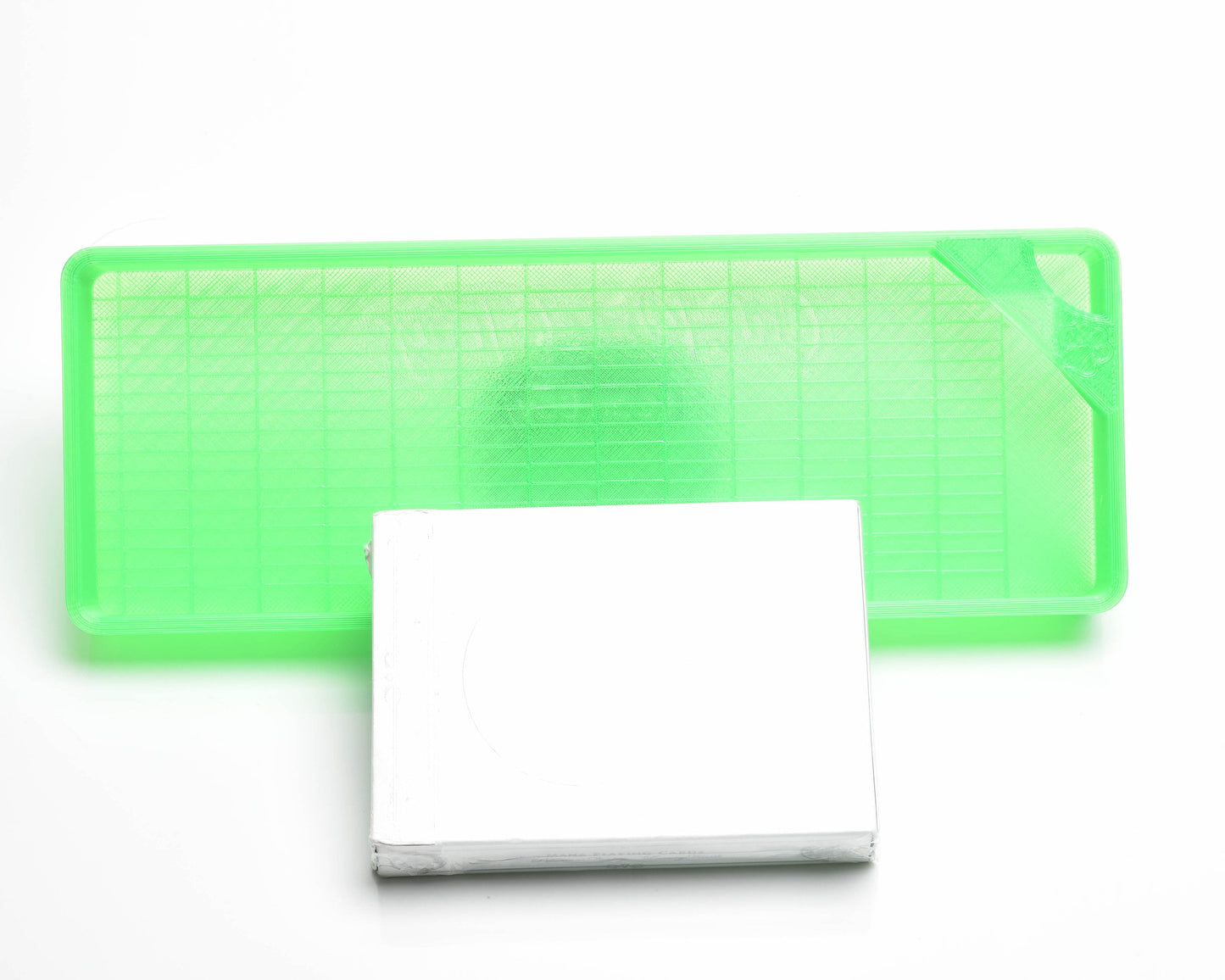 GRIDDED! Bright Green Translucent- NEW PRODUCT - Cat-Proof Diamond Painting Tray with Lid