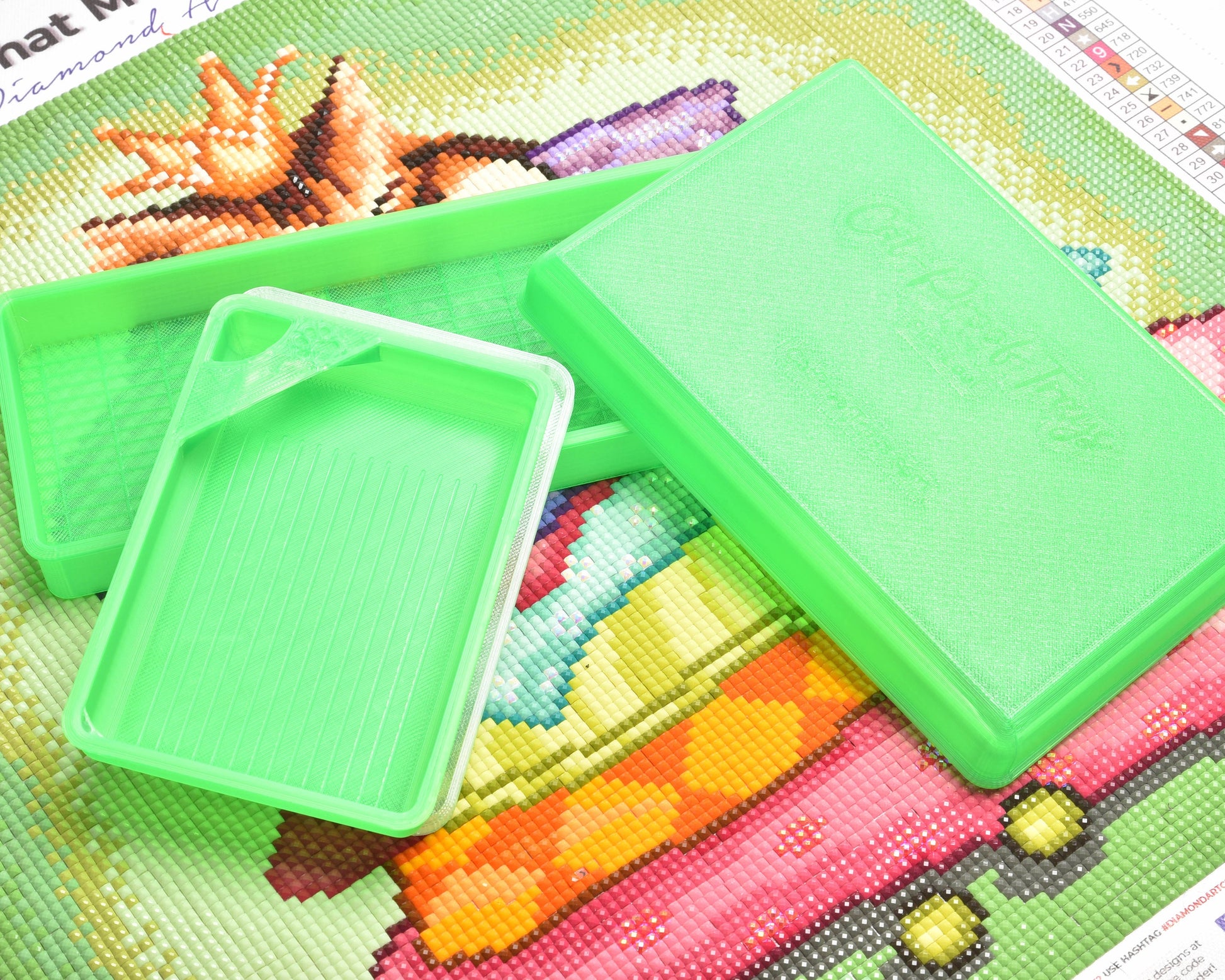 Bright Green TRANSLUCENT - Loaf SPECIAL EDITION - Cat-Proof Diamond Painting Tray with Lid