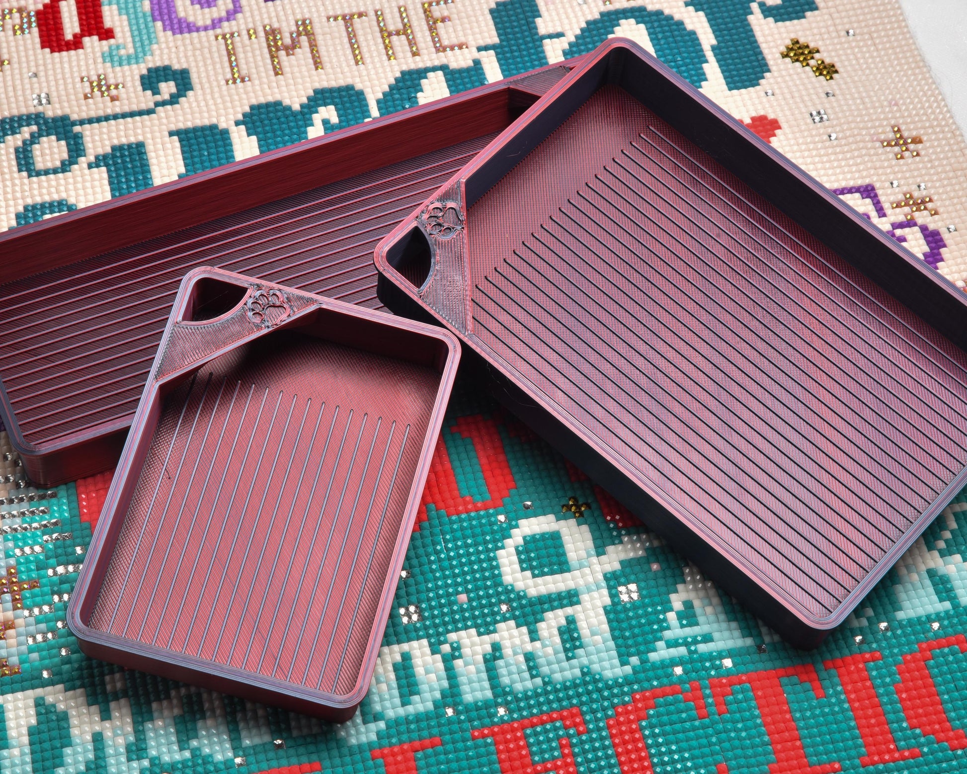 Ember Phoenix - GRIDDED SPECIAL EDITION - Cat-Proof Diamond Painting Tray with Lid