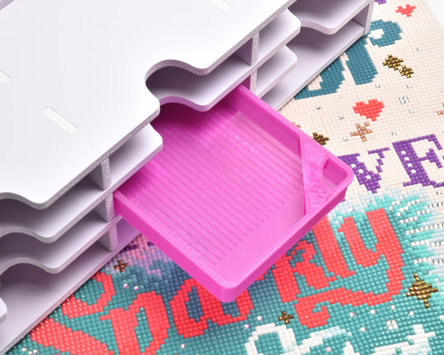 Cheshire Purple Translucent - SPECIAL EDITION - Cat-Proof Diamond Painting Tray with Lid