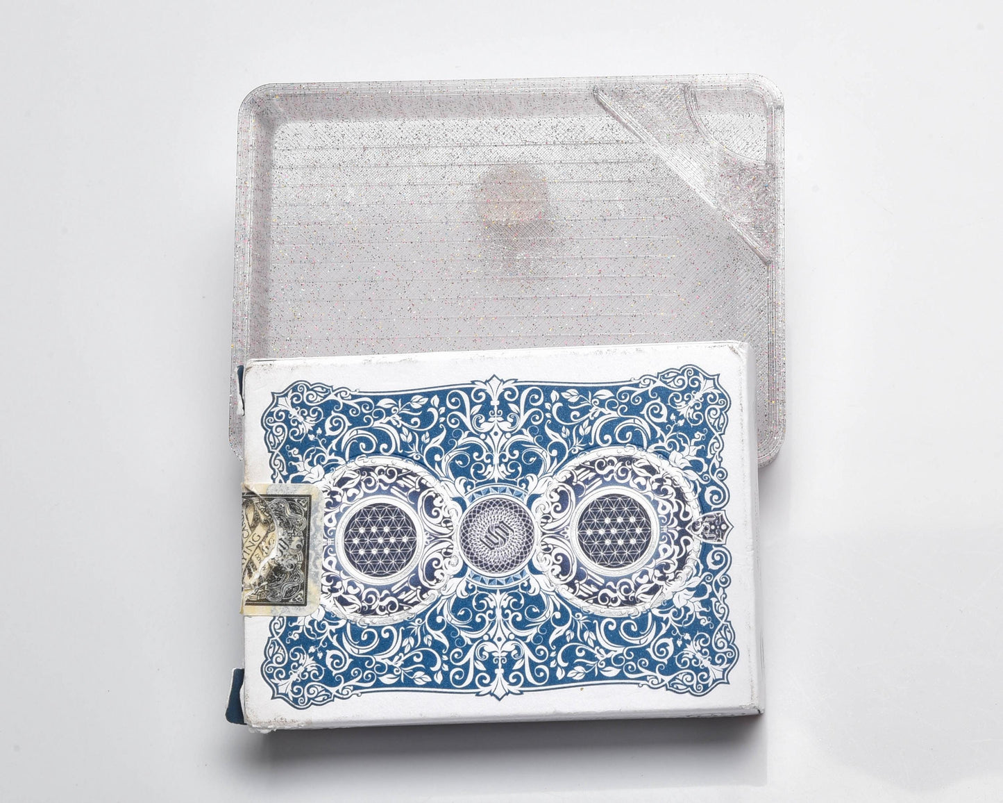 Catfetti Rainbow Glitter Transparent - GRIDDED Cat-Proof Diamond Painting Tray with Lid