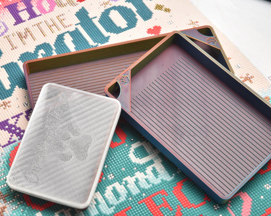 Primary - GRIDDED SPECIAL EDITION - Cat-Proof Diamond Painting Tray with Lid