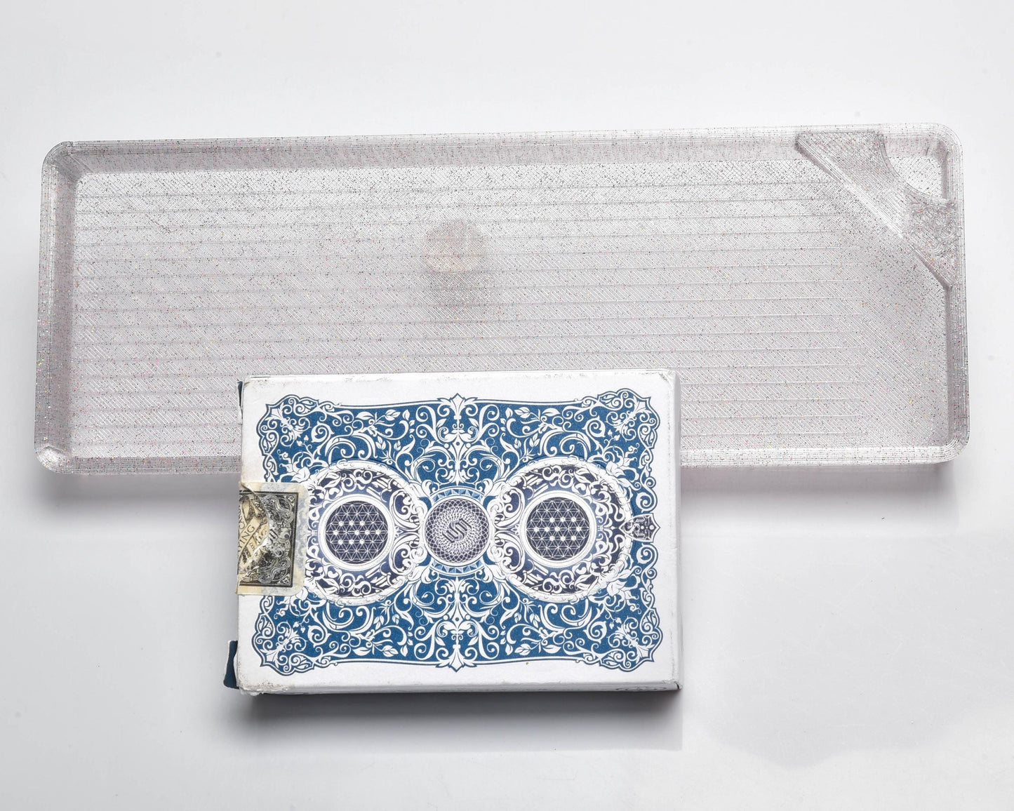 Catfetti Rainbow Glitter Transparent - GRIDDED Cat-Proof Diamond Painting Tray with Lid