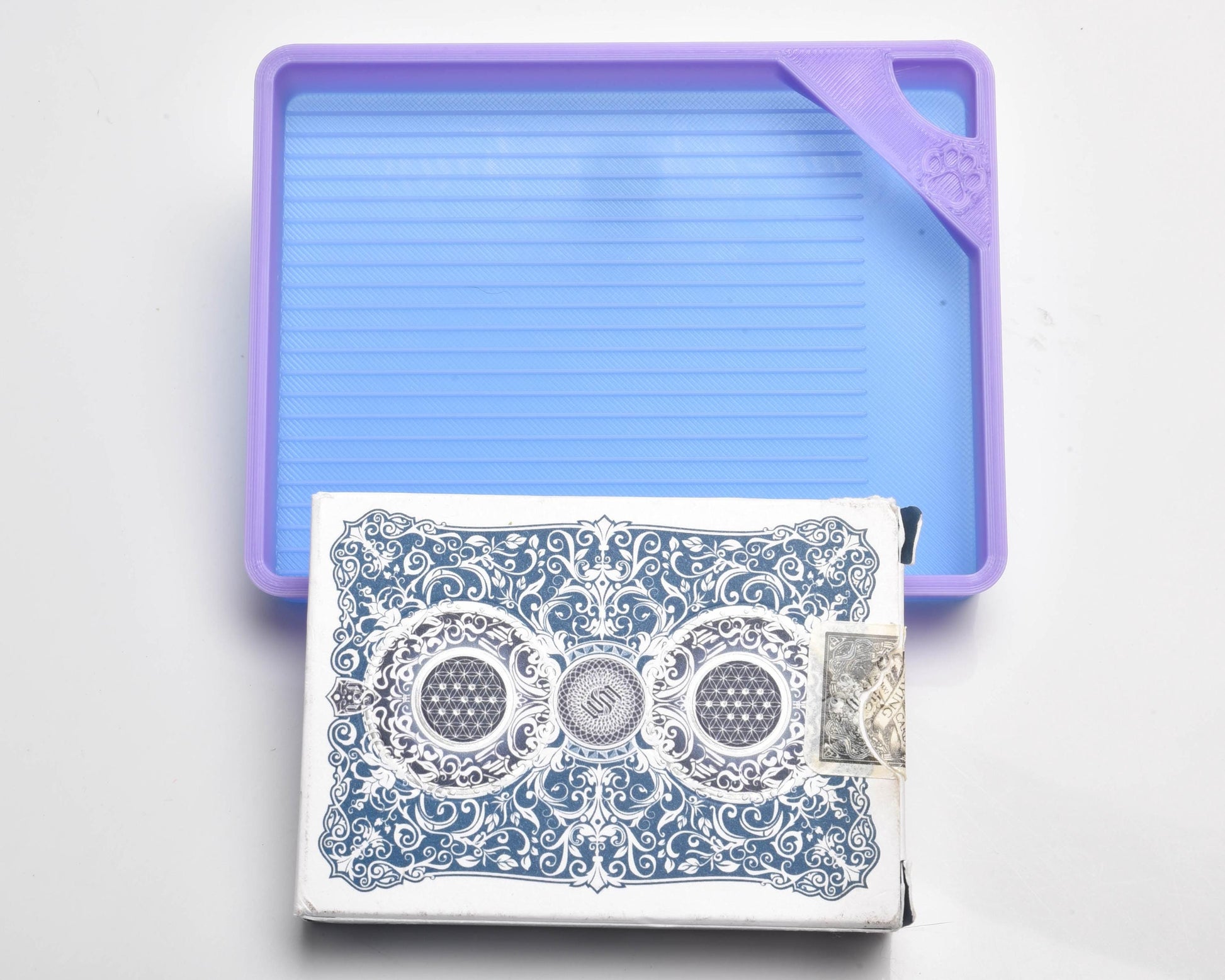Au Revoir Blue/Purple Ombre - SPECIAL EDITION - Cat-Proof Diamond Painting Tray with Lid