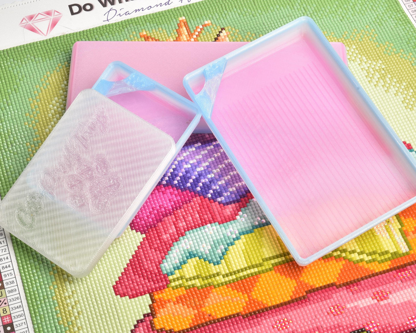 Cat Proof Diamond Painting Tray with Lid - Cotton Candy Sky - Loaf
