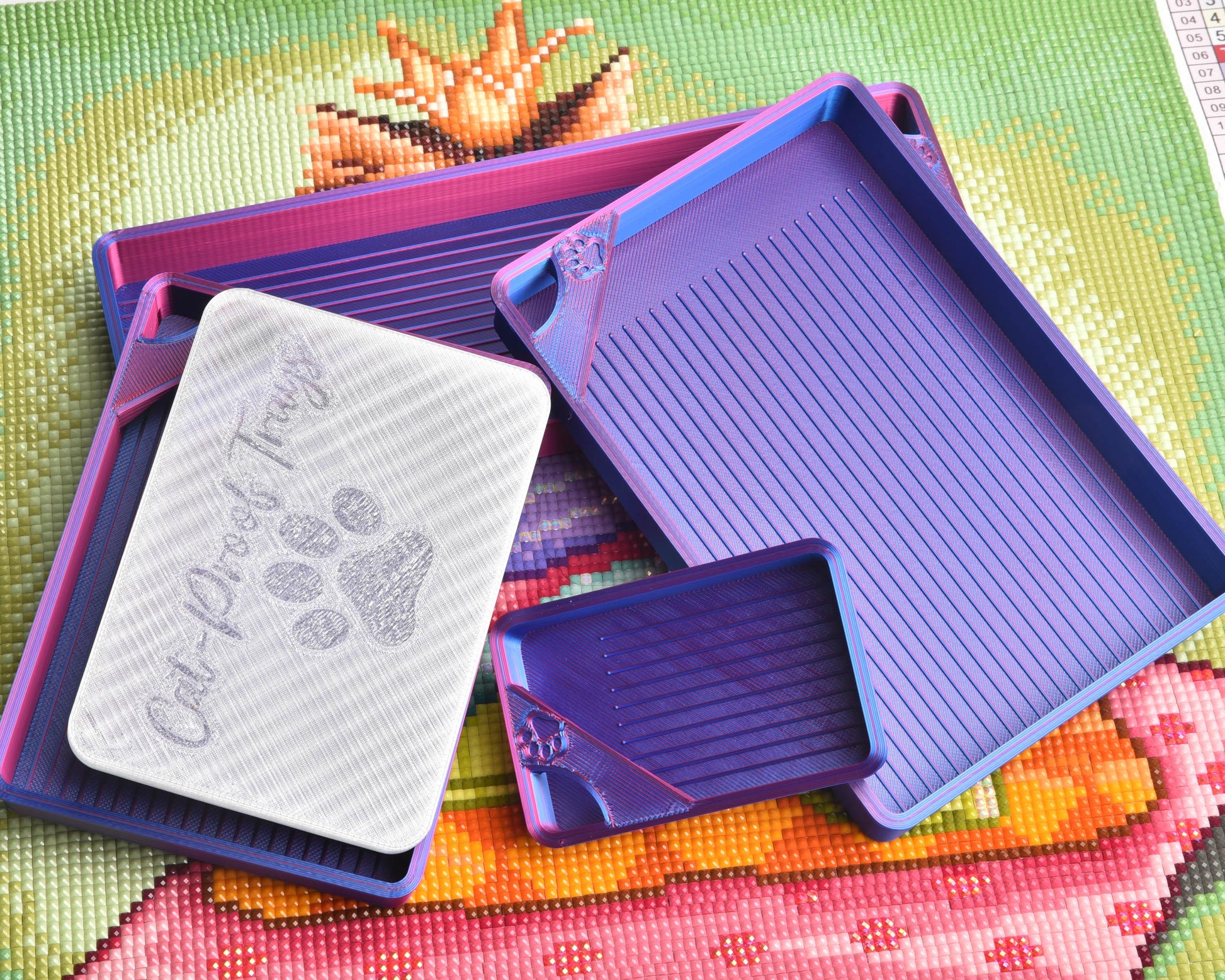 Cosmic Twilight - Standard - Cat Proof Diamond Painting Tray with Lid