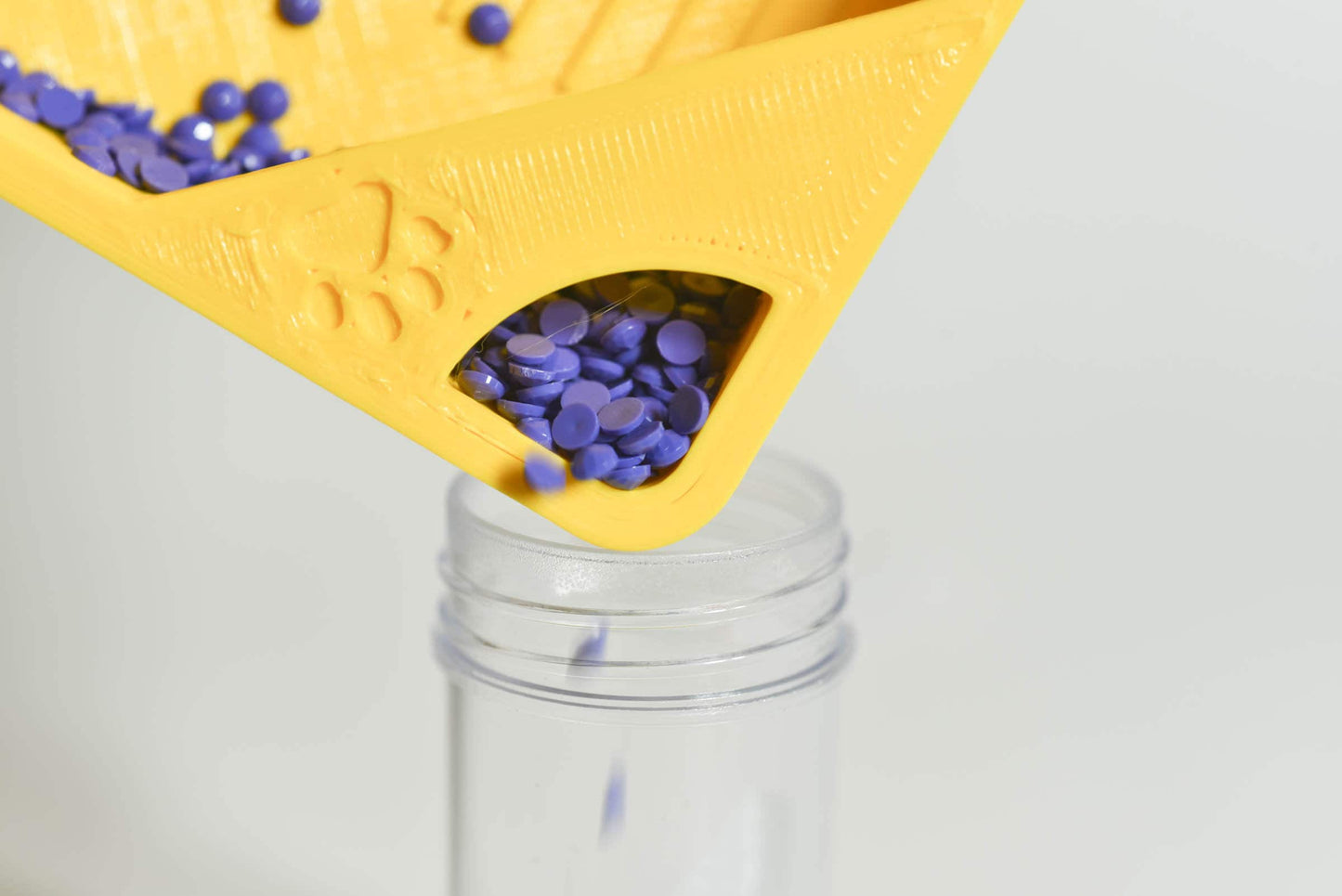 Spout is easy to pour into jars or containers.